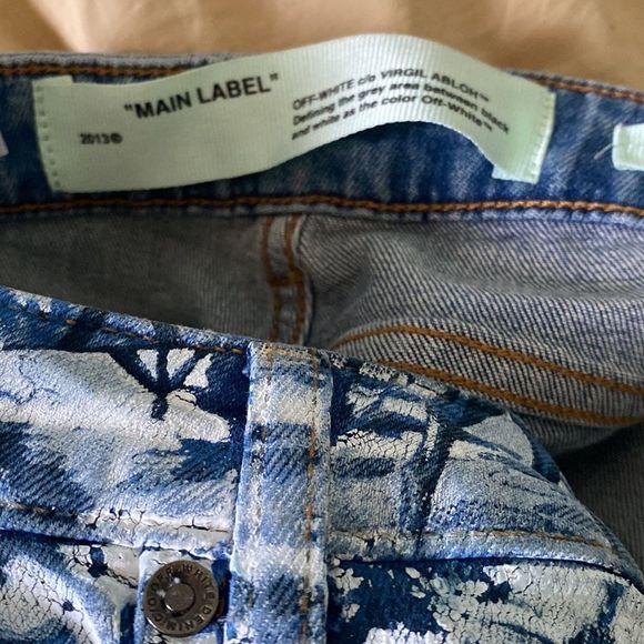 Off-White abstract-print skinny jeans - Picture 4 of 7